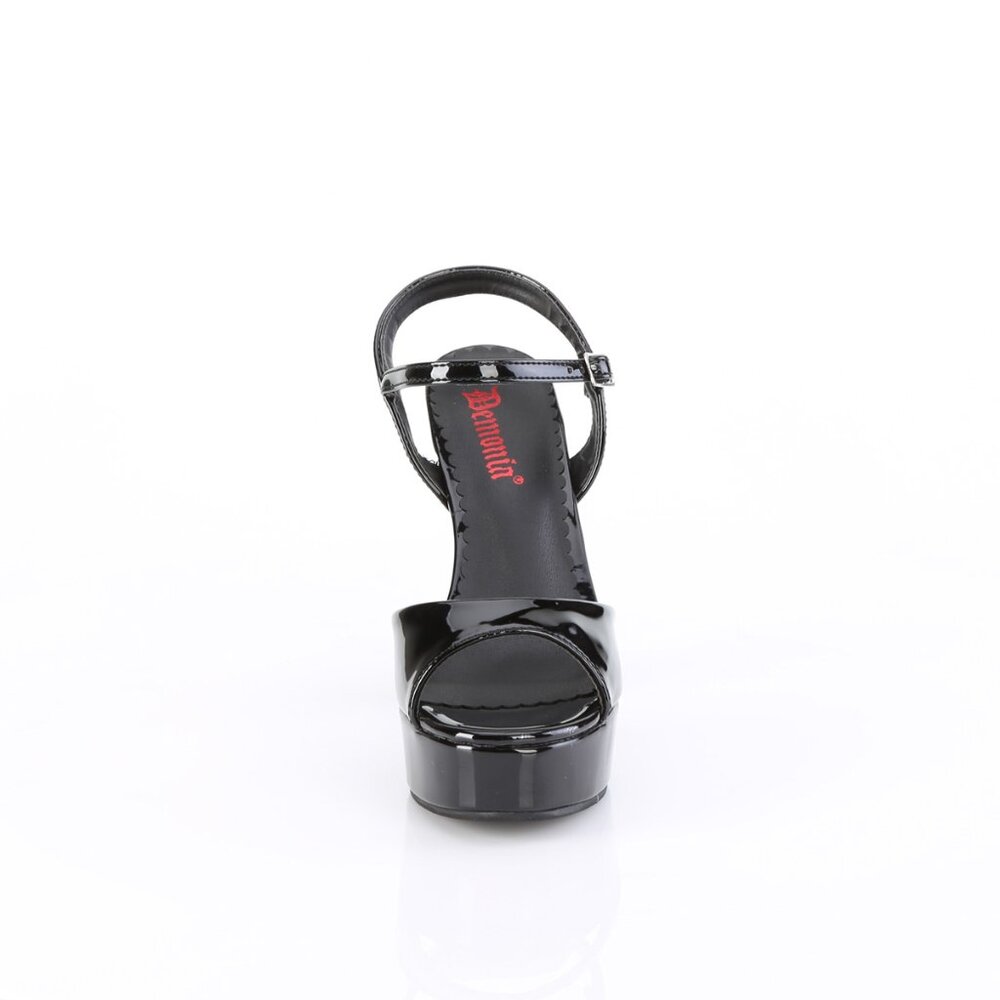 Demonia Dolly 09 Chunky Heel Black Platform Sandals - Picture 2 of 4